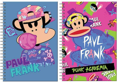 Paul Frank Spiral Notebook Ruled A4 2 Subjects Paul Frank 1pcs (Μiscellaneous Designs/Colors)