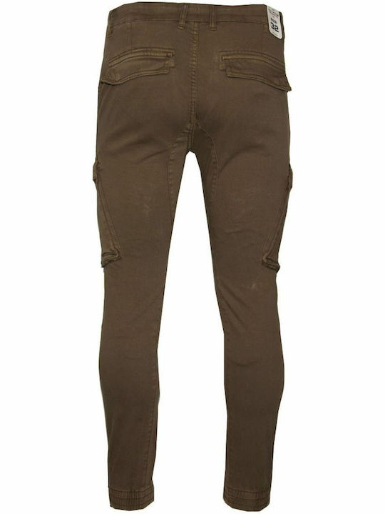 Pantaloni cu Croială Slim Maro