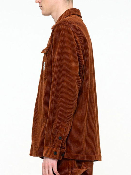 Μακρυμάνικo Κοτλέ Overshirt Καφέ