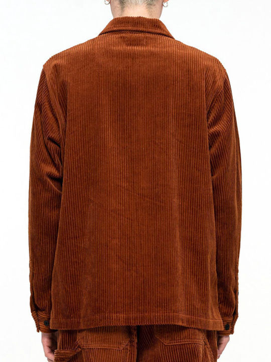 Μακρυμάνικo Κοτλέ Overshirt Καφέ
