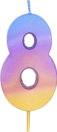 Party Κερί No8 Rainbow Ombre
