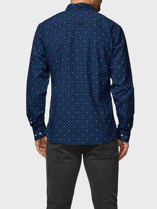 Projekt Produkt Men's Shirt Long Sleeve Cotton Blue