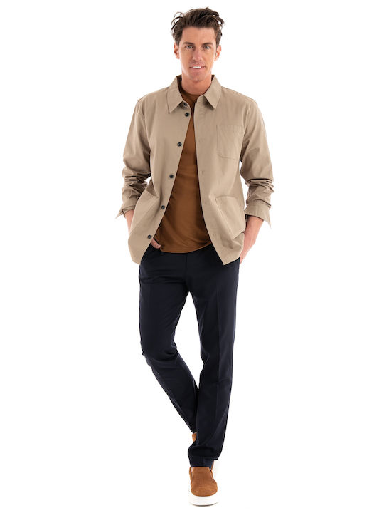 Les Deux Men's Shirt Long Sleeve Beige