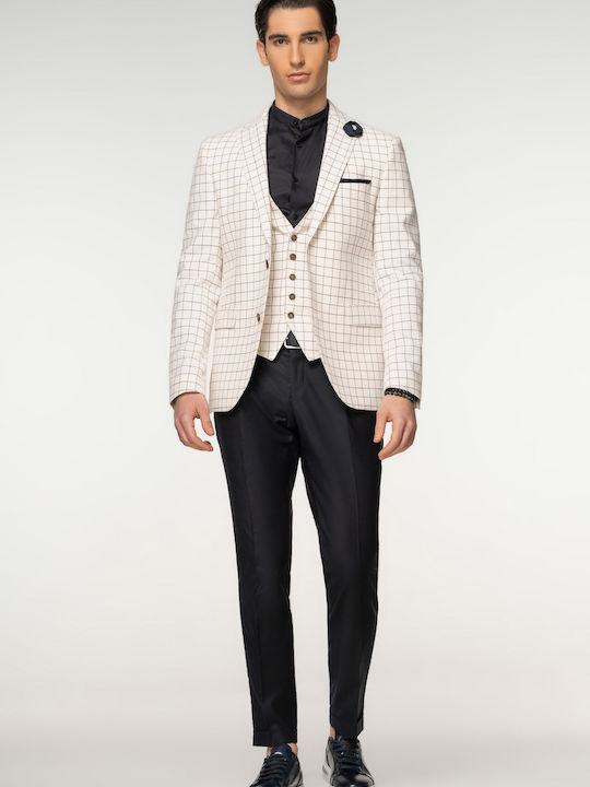 Fragosto Men's Suit Jacket White