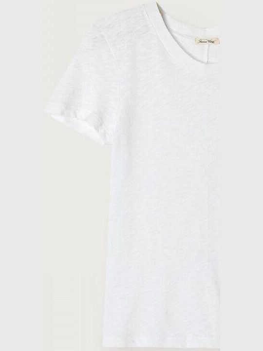 American Vintage Women's T-shirt with V Neckline White