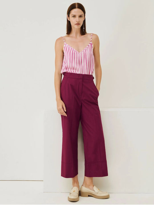 Damen Sommer Bluse mit Trägern Gestreift Rosa