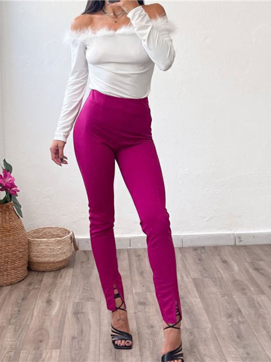 Μακρυμάνικη Γυναικεία Μπλούζα Off-Shoulder Λευκή