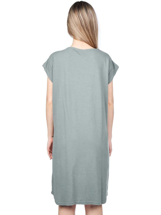 Crossley Summer Midi T-Shirt Dress Khaki