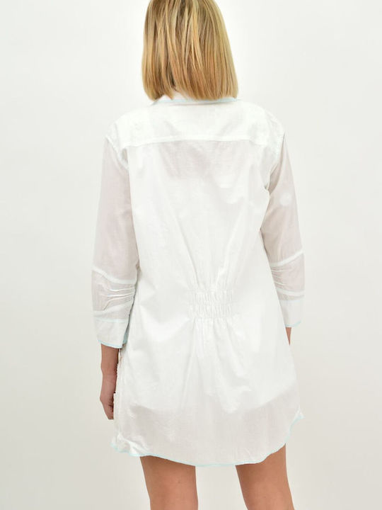 Women's Monochrome Long Sleeve Shirt White