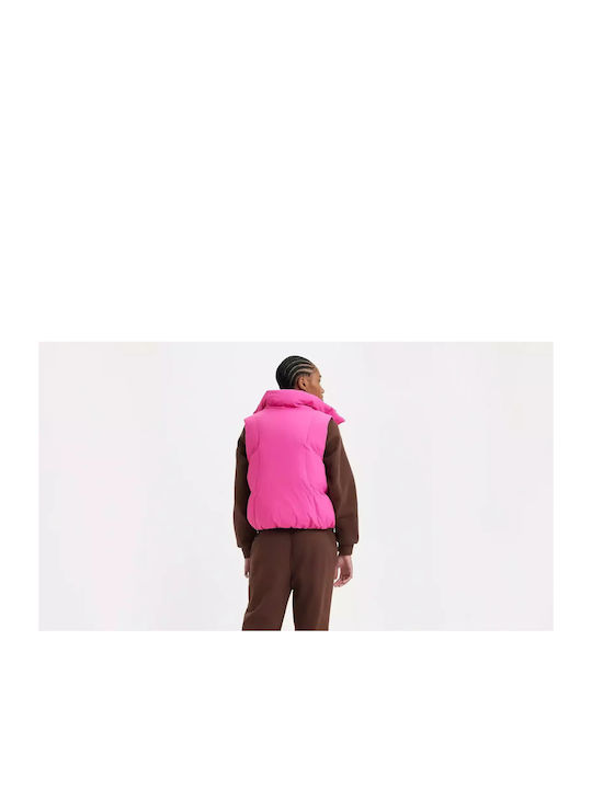 Levi's Women's Short Puffer Jacket for Winter Fuchsia