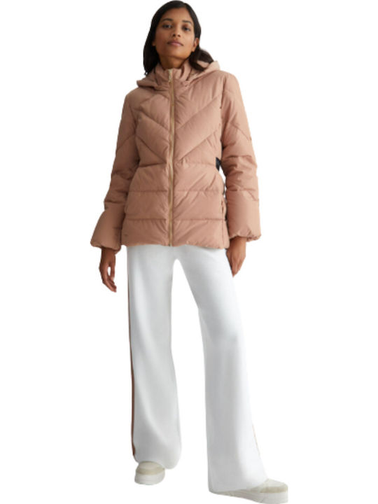 Women's Short Sports Jacket for Spring or Autumn Pink