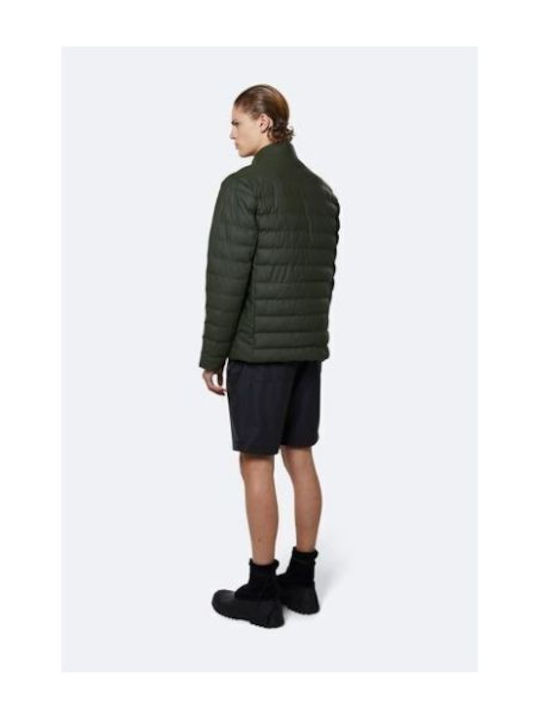 Rains Women's Short Puffer Jacket for Winter Green