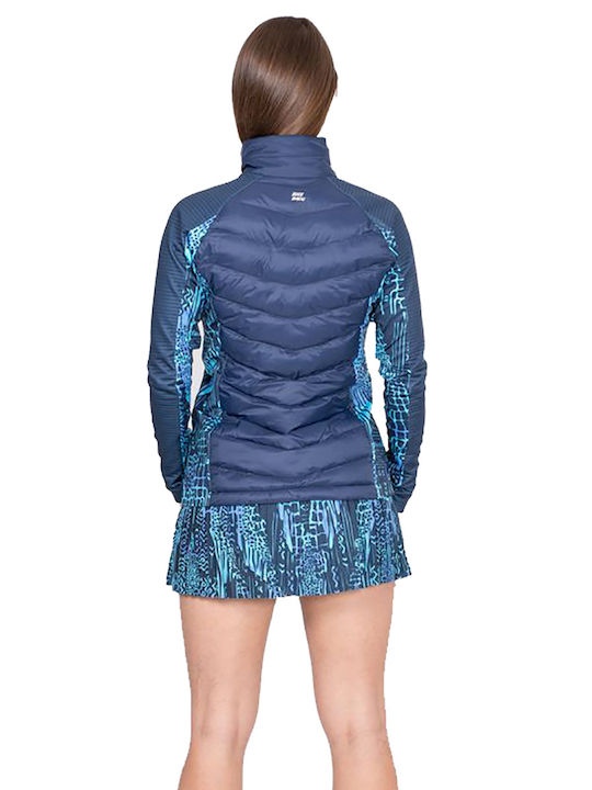 Bidi Badu Women's Short Puffer Jacket for Winter Blue