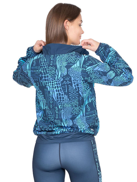 Bidi Badu Women's Short Sports Jacket for Winter Blue