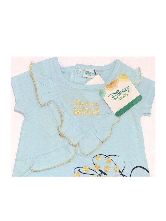 Minnie Rochie pentru Copii Mâneca scurta Albastru deschis