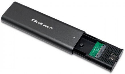 Qoltec Case for Hard Drive M.2 SATA III with Connection SATA USB 3.1 USB 3.0 USB 2.0 Serial USB 3.2 Type-C