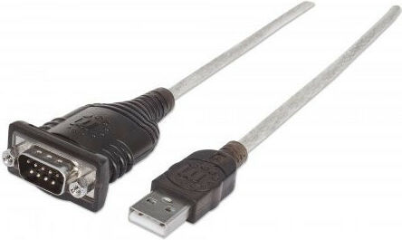 Manhattan Καλώδιο RS232 9-pin male σε USB-A 0.45m (151801)
