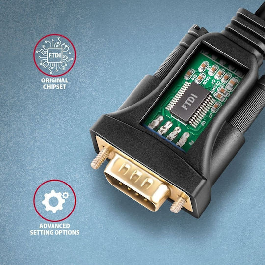 Axagon Καλώδιο USB-A σε USB-A 1.5m ADS-1PQN 1τμχ