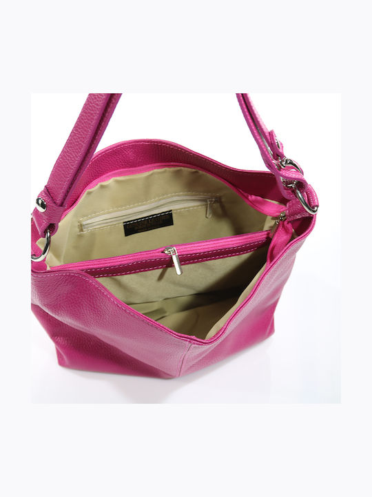 Passaggio Leather Women's Leather Shoulder Bag Fuchsia