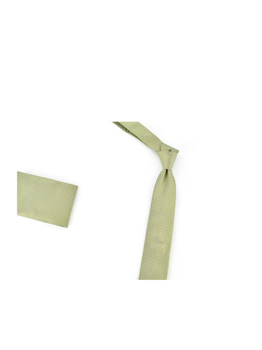 Stefano Mario Silk Men's Tie Set Printed Green