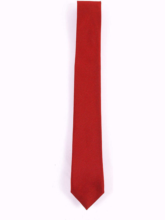 Fragosto Herren Krawatte Seide Monochrom in Rot Farbe