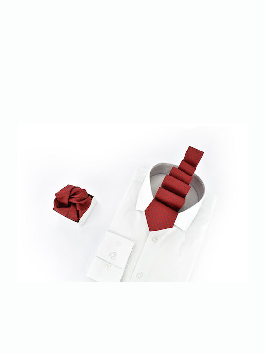 Messaggero Herren Krawatten Set Gedruckt in Rot Farbe