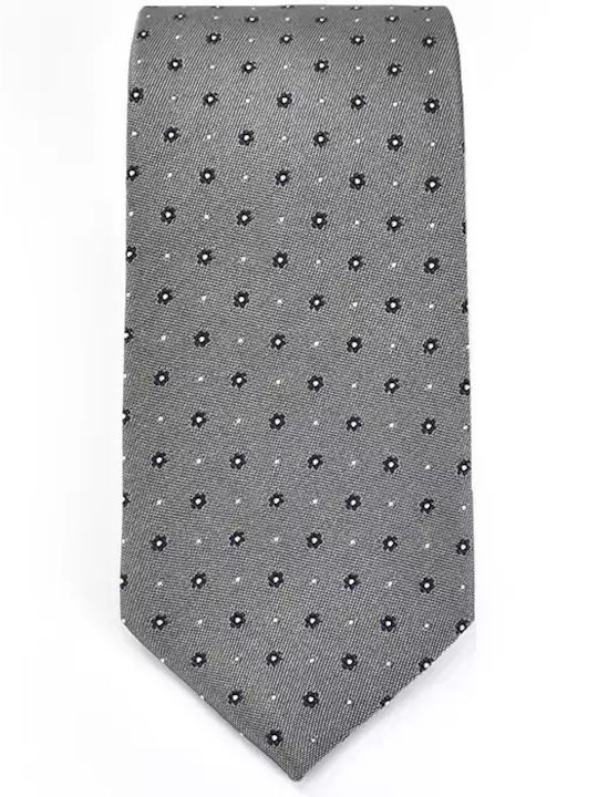 Messaggero Silk Men's Tie Monochrome Gray