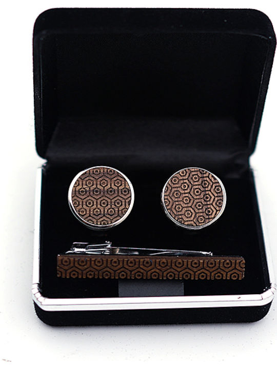 Legend Accessories Manschettenknöpfe aus Holz in Braun Farbe Legend Accessories Manschettenknöpfe aus Holz in Braun Farbe