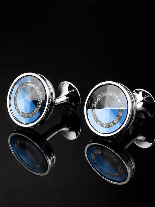Legend Accessories Manschettenknöpfe aus Silber in Blau Farbe