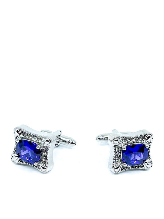 Legend Accessories Мансети от Silver в Син Цвят
