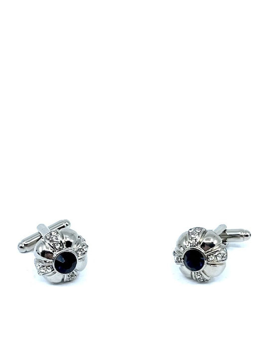 Legend Accessories Manschettenknöpfe aus Silber in Blau Farbe