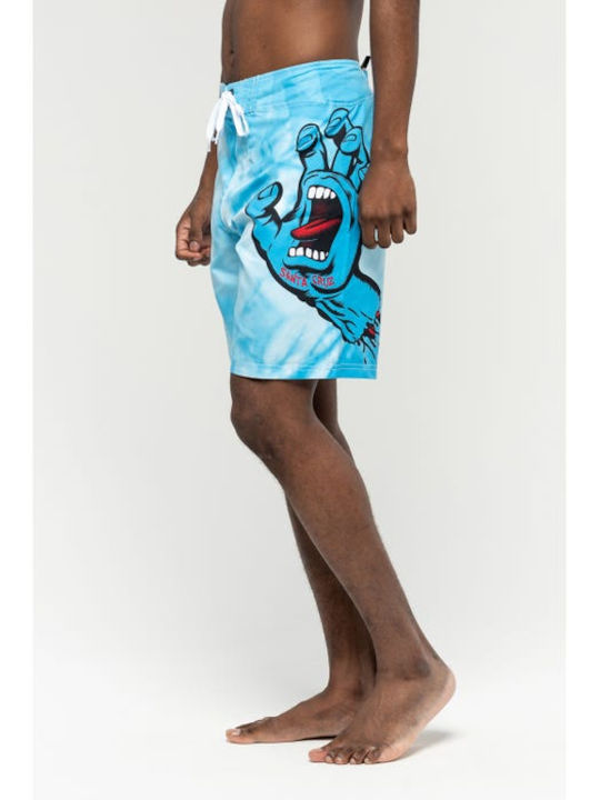 Men's Swimwear Shorts Light Blue with Patterns