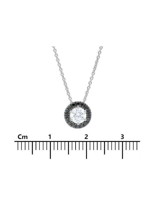 Mentzos Necklace from White Gold 18k with Diamond