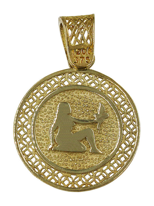 Roloi Kaliamanis Vergoldete Halskette Talisman Tierkreiszeichen Stier aus Gold 9K