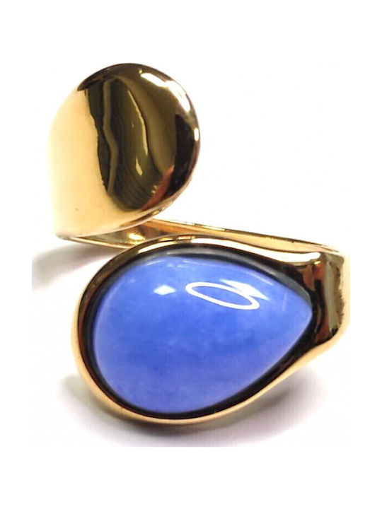 Karma Gifts Women's Steel Gold Plated Ring