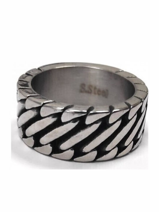 Karma Gifts Men's Steel Gold Plated Ring