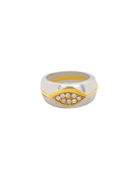 Xryseio Women's Gold Ring with Zircon 14K