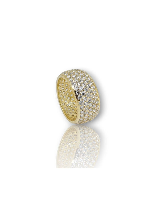 Mentzos Damen Ring mit Zirkonia aus Gold 14K