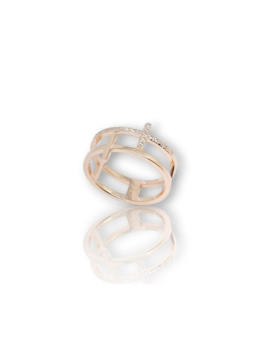 Mentzos Damen Ring mit Zirkonia 14K