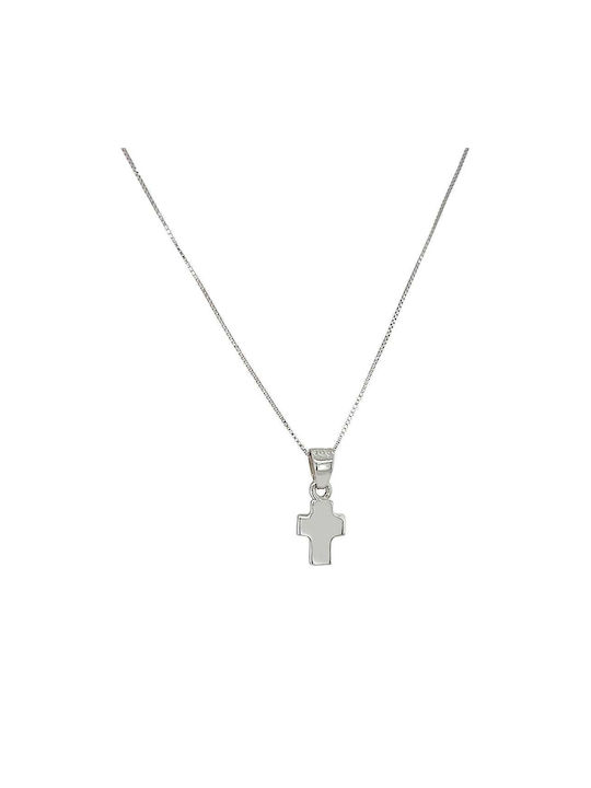 Xryseio Women's White Gold Cross 14K with Chain