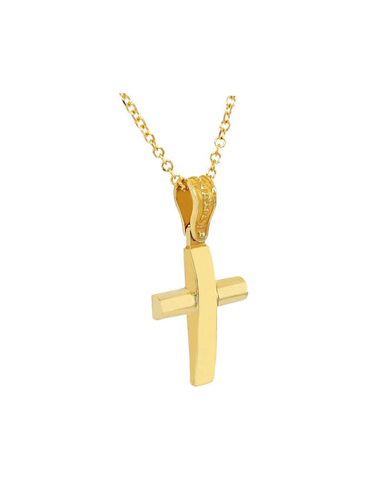 Xryseio Men's Gold Cross 14K