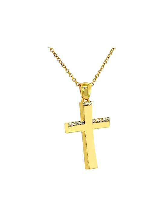 Xryseio Women's Gold Cross 14K