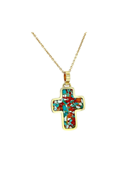 Xryseio Women's Gold Cross 14K