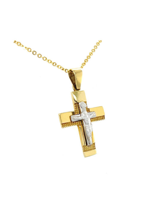 Xryseio Men's Gold Cross 9K