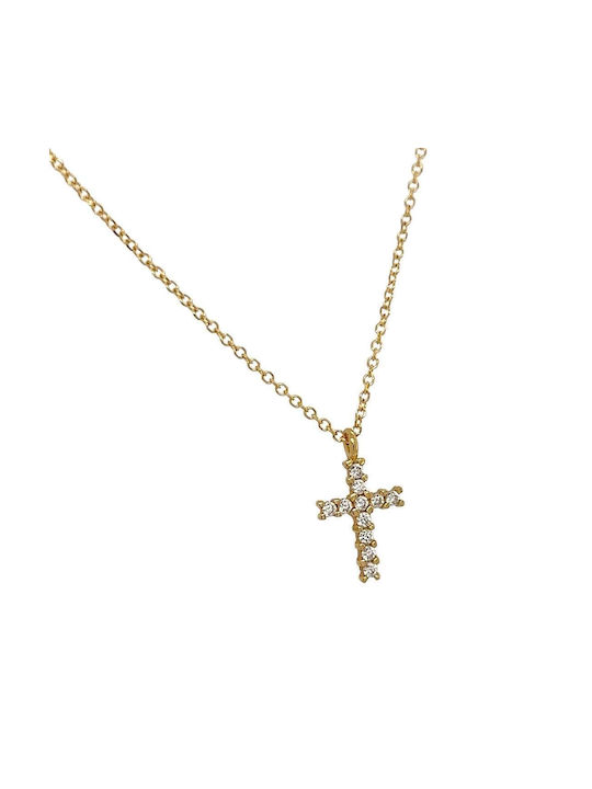 Xryseio Women's Gold Cross 14K with Chain