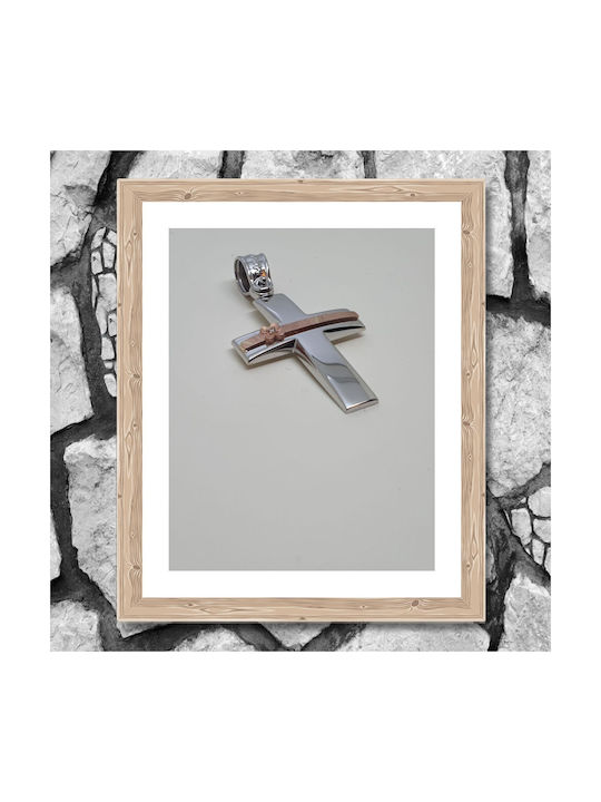 Mentzos White Gold Cross 14K