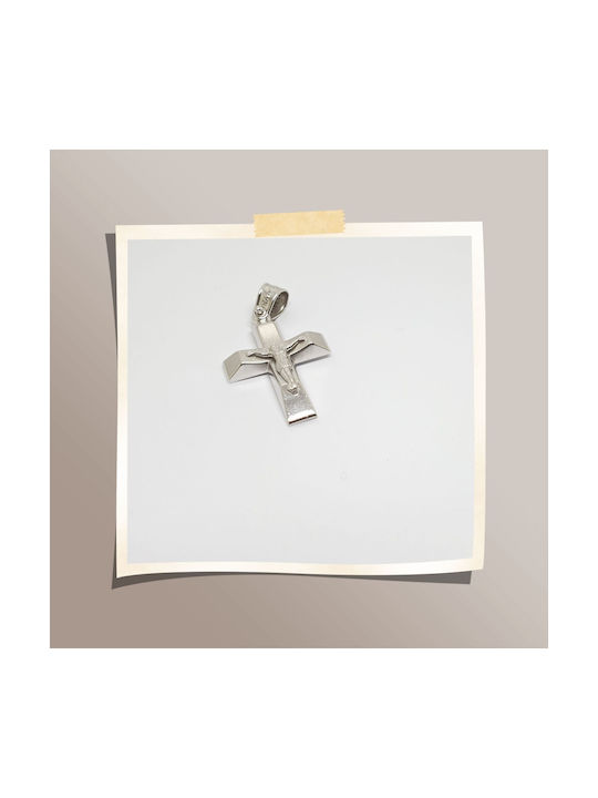 Mentzos White Gold Cross 14K with the Crucified