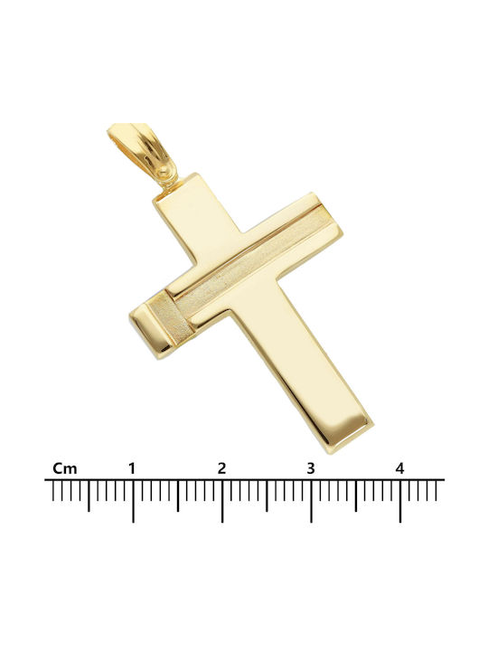 Mentzos Men's Gold Cross 14K