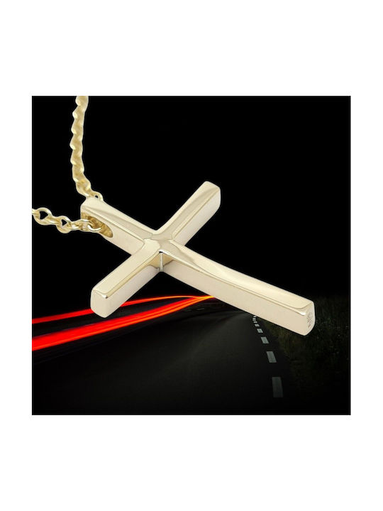 Mentzos Gold Kreuz 14K mit Kette