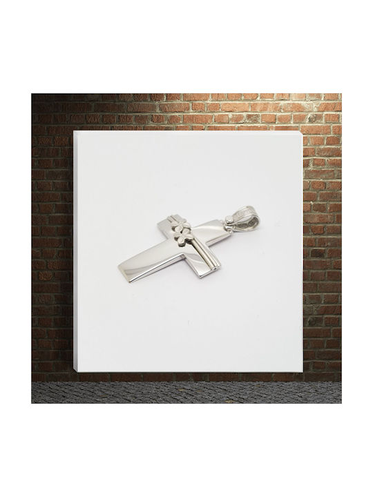 Mentzos White Gold Cross 14K